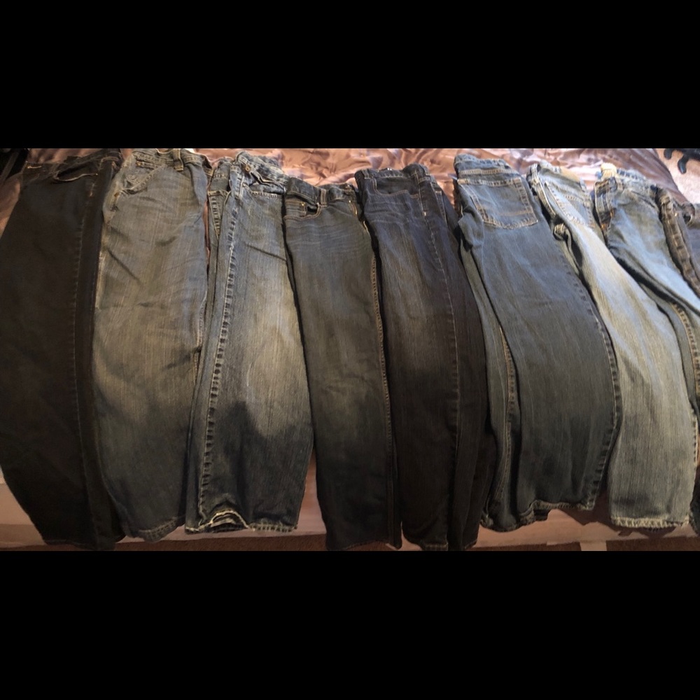 9 pairs boys size 16 jeans Old Navy, Tony Hawk,
